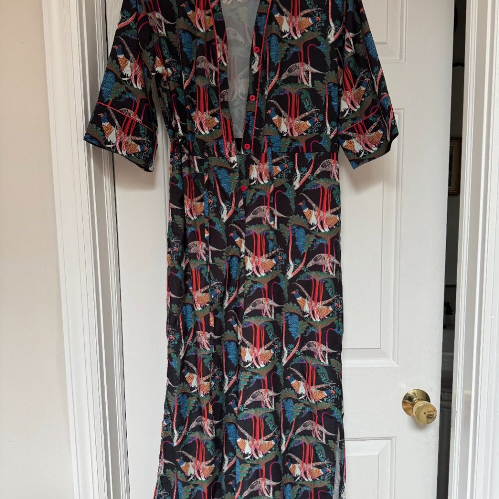 Womens Jumpsuit in Pheasant Colorful Print